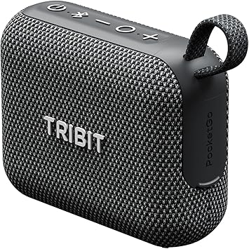 Tribit PocketGo Bluetooth Shower Speaker, IP68 Waterproof/Dustproof, Portable Speaker with 20H Playtime, Wireless, BT6.0, Supports TF Card, Electronics for Travel/Outdoors/Home