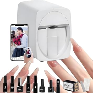WiFi 3D Nail Printer Machine - Portable Digital Nail Art Printer, DIY Nail Polish & Design, Fast 10s Printing for Beauty & Personal Care - Upgrade Mobile Nail Painting Tool