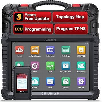 iCarsoft CR Ultra P Bidirectional Scan Tool with ECU Coding Topology Map 41+ Resets, All System Automotive Diagnostic Scanner, Upgraded Ver. of CR Ultra, Full Active Test/CANFD/DoIP/3Years Free Update