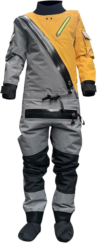 Dry Suits for Kayaking,Drysuit with Relief Zipper for Cold Water Sailing Paddling Rafting Water Sport