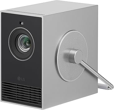 LG CineBeam Q HU710PB 4K Smart Portable Projector with Auto Screen Adjustment, Auto Focus, RGB Laser, Up to 154% DCI-P3, 450,000:1 Contrast Ratio, Built-in Speakers, HDR10, HDMI, USB, HID