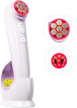 DermRays Multi-RF Microcurrent Device with 650nm Red Light, 4-in-1 Facial Toning Tool with Multi-Leading Tech for a Visibly Radiant & Youthful Appearance