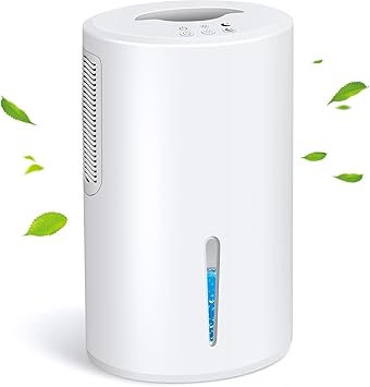 Small Dehumidifier for Bedroom up to 1000 Sq.Ft, 68 OZ Water Tank Dehumidifier for Home with Auto Shut-Off, Mini Dehumidifier with 7 Color LED Lights for Bathroom, Basement, Closet, Garage, RV