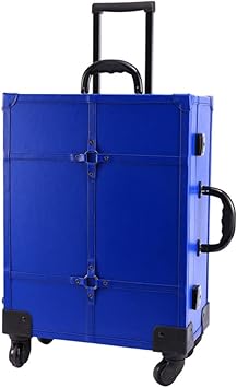 Trolley Makeup Case Travel Luggage Bag Lighting Beauty Toolbox Rolling Suitcase on Wheels