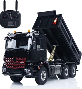 TOUCAN RC HOBBY 3348 6x6 Metal Chassis 1/14 RC Hydraulic Dump Truck Remote Control Tipper 2Speed Gearbox Light Sound HotRC Radio