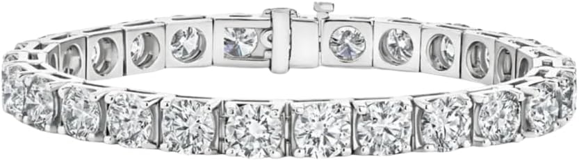 Sparkles 2-15 Carat Lab Grown Diamond Tennis Bracelet for Women in 14K Gold or Platinum | EF-VS Clarity | IGI Certified | 4 Prong Lab Created 2-15 cttw Diamond Bracelet | Festive & Seasonal Gifting