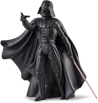 LLADRÓ Darth Vader Sculpture Handmade Matte Black Porcelain Figure Inspired by Star Wars Dark Side Icon