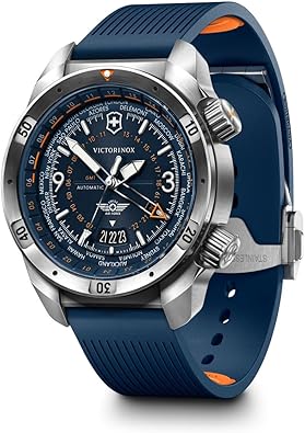 Victorinox Air Pro Automatic Blue Dial Blue Rubber Strap Watch 43mm - 242003