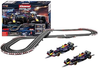 Carrera 30048 Digital 132 Race of The Champions Slot Car Race Track Set, 1:32 Scale, 23.95-Feet Long, Featuring M.Verstappen and S.Perez Cars, Includes Wireless Controllers