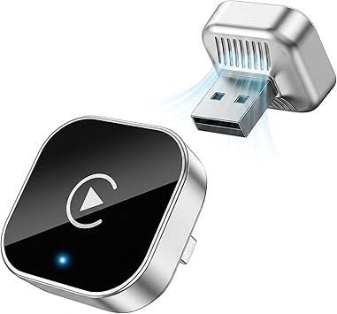2026 Upgraded Wireless CarPlay Adapter - Fast Auto-Connect, Stable Connection, Mini Size Plug & Play Adapter for iPhone & Android Auto Compatible Cars