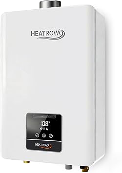 Natural Gas Tankless Water Heater Indoor,HeatRova 4.3 GPM 102,000 BTU,Instant Hot Water,Constant Temperature,Pure Copper Heat Exchanger,3/4" NPT Connector,Energy-Saving,On-Demand for 3–4 Fixtures