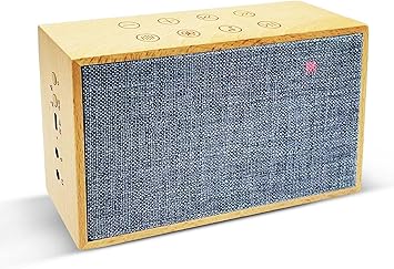 Lexenic Wooden White Sound Sleep Sound Machine with Dual Stereo Speakers, Rechargeable 24H Battery, 37 Unique Non-Looping White Noise & Nature Sounds for Adults