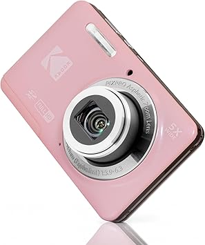 Kodak PixPro Friendly Zoom FZ55 16MP 1080p Full HD Digital Camera with 5X Optical Zoom Vlogging Camera (Pastel Pink)