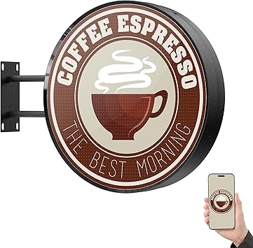 Outdoor LED Digital Round Signage - Wall Mounted P2.5 Digital Store Sign with IP65 Waterproof & 3000 cd/m² High Brightness, Circular Display for Retail Store & Commercial Advertising (Single Sided)