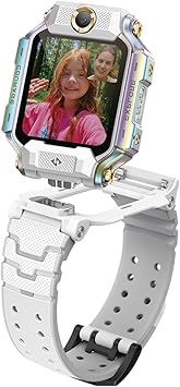 imoo Watch Phone X10 4G Kids Smart Watch with GPS Tracker & Dual Flip Cameras – IP68 Waterproof Smartwatch Phone for Kids Video Call, SOS, School Mode, and Mood Monitoring-Pink