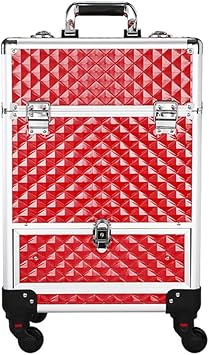 Beauty manicurist trolley cosmetic case aluminum portable travel makeup embroidery luggage