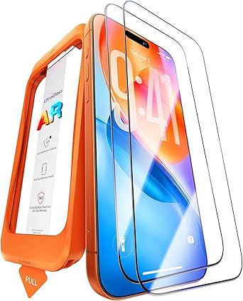UltraGlass TOP 9H+ OptiArmor for iPhone 17 Pro Max Screen Protector [NO.1 Anti-Reflective & Military Grade Shatterproof] Anti Glare Screen Protector 17 Pro Max Tempered Glass 17 ProMax AR, 2 Pack