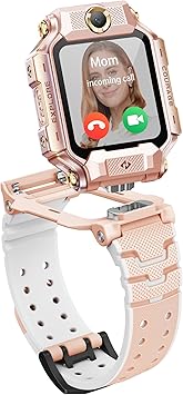 imoo X10 Smart Watch for Kids - 4G Video Calling & Real-Time GPS Tracker, Waterproof Digital Kids Watch with Dual Cameras for Boys & Girls Ages 4-12, Fitness, Verizon & T-Mobile Compatible (Pink)