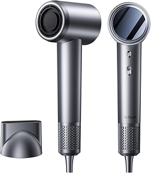 DRFLASH Fast Drying Hair Dryer - 110000 RPM High Speed Blow Dryer with 200 Million Negative Ions,Low Noise Thermo-Control Design,Lightweight Travel Hair Dryer with Mirror for All Hair Types,120V