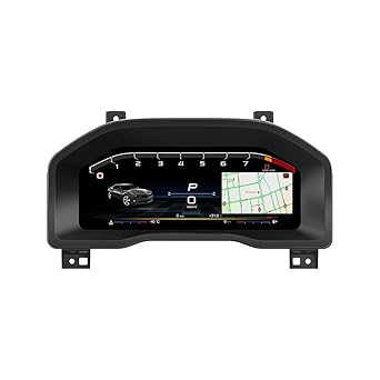 12.3 Inch Digital Instrument Cluster for GMC Sierra for Chevrolet Silverado 2019 2020 2021 2022 2023 LCD Virtual Cockpit Customizable Speedometer Gauge Dash (Black)