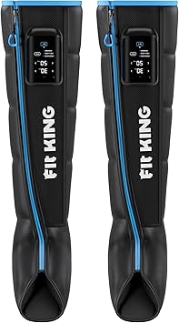 FIT KING Cordless Air Compression Recovery System with 3 Modes and 11 intensities, Sequential Leg Massager for Athletes and Sports Enthusiasts (Small)