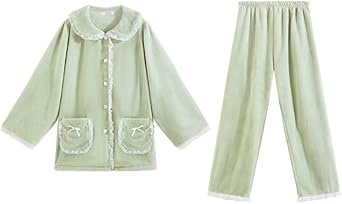 Long Sleeved Thick Pajamas, Coral Velvet Two-piece Set, Home Clothing Autumn And Winter