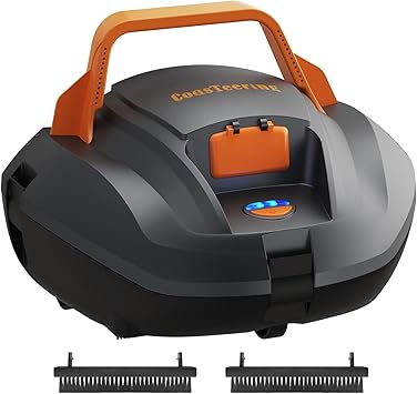 Planet Edge Cordless Pool Vacuum Robot, with 120-Min Runtime, Powerful Dual-Motor, Adjustable Cleaning Paths, Robotic Pool Cleaner for for Above Ground Pool and Flat Pools Up to 850 Sq.ft
