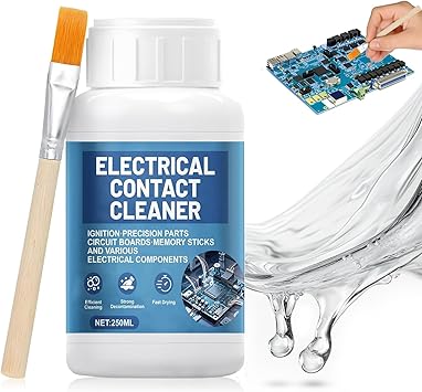JAOJAO 250ml Electronic Contact Cleaner, Circuit Board Cleaner Fast Drying Precision Electronics Cleaning for Circuit Boards Appliance Control Boards Switches & Connectors, Transparent