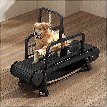 Dog Treadmill for Large/Medium Dogs, Widened Enlarged Slatmill for Dogs to Walk, Jog, and Run, Quiet Home Dog Running Machine Doggy Treadmill Adjustable Speed L
