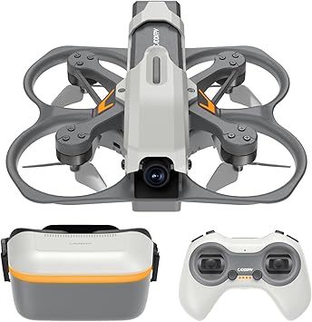 CADDXFPV Protos FPV Drone RTF Kit, Built-in Walksnail 6g VTX, 1080p/60fps HD Digital Video Transmission, 4.5" FPV Goggles Screen, 3-in-1 Charging Hub for 3 Batteries, Supports 3 Flight Modes, Perfect 