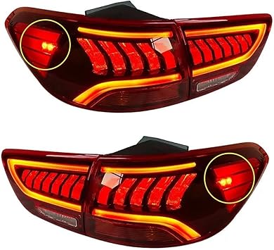 1 Set LED Rear Tail Light Compatible for Kia Sorento 2016-2020 Brake Stop Fog Lamp Turn Signal Light Car Accessories(Style2)