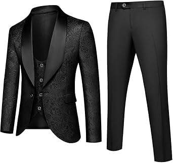 Slim Fit Mens 3 Piece Suit Business Formal Set with Vest Trousers Modern Mens Fashion Clothing