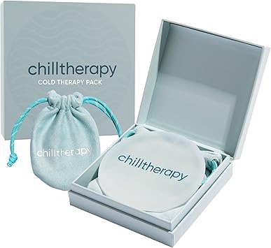 Chilltherapy Small Ripple Reusable Ice Pack for Face & Eyes, 4” Precision Cold Therapy Gel Pack, Flexible Silicone Cooling Pad for Puffy Eyes, Skincare & Targeted Relief, Compact Travel Size