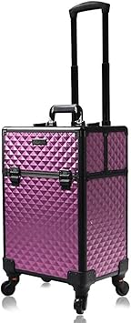 Multifunctional Large Capacity Wheeled Suitcase Ladies Trolley Cosmetic Case Travel Bag Rolling Luggage