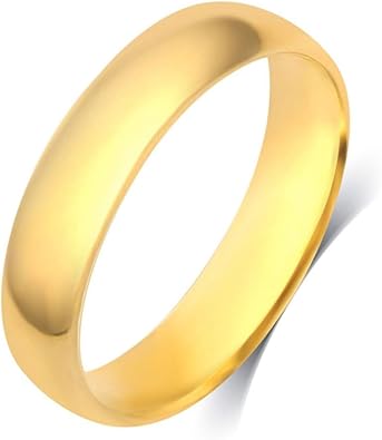 Belacqua 2mm, 4mm or 6mm Stackable Wedding Band Ring in 10K White or Yellow Gold, Engagement Ring Anniversary Band, Solid Gold Ring for Men, Gift Box Included