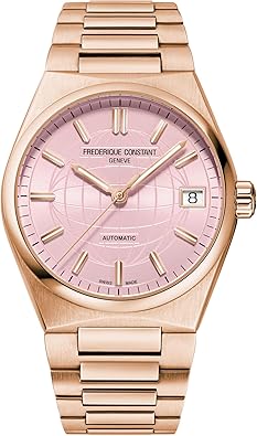 Frederique Constant Ladies Automatic Highlife, Rose Gold-Tone Stainless Steel Case with Pink Dial (Model: FC-303LP2NH4B)