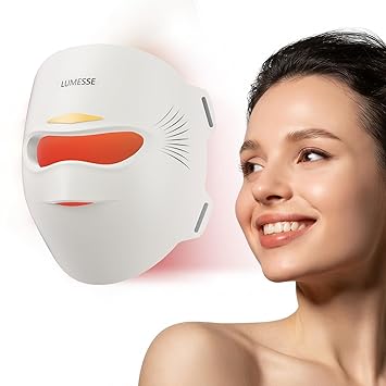 Lumesse 3D Silicone LED Face Mask with Wireless Remote – 4 Light Modes for Glowing Skin, Skin Firmness & Even Tone – Portable Home Skincare Device for Women & Men+1