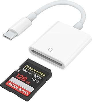 SD Card Reader USB C for iPhone 17/16/15 Series, AIDOUBARA Memory Card Reader, Digital Camera Adapter Compatible with iPad, Mac, MacBook Pro/Air, Kodak Pixpro and More Type C Devices