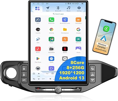 16.2 Inch Qualcomm Android 13 Car Radio for Jeep Wrangler JL Gladiator 2018 2019 2020 2021 2022 Stereo, Upgrade Head Unit 2K IPS Touch Screen Carplay Android Auto GPS Navigation,8G+256G, 8Core