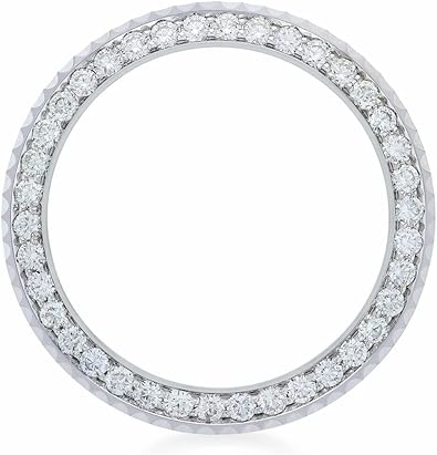 Bead Set Natural Diamond Bezel with RIDGES for Rolex Submariner 16610, 16800