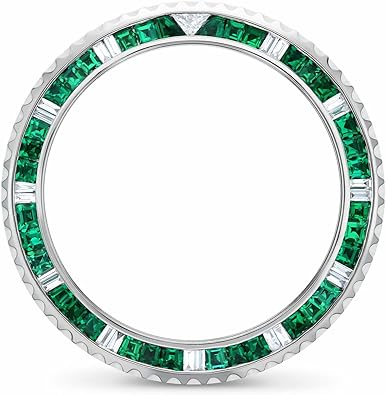 Ewatchparts EMERALD & NATURAL DIAMOND BEZEL SPORT MODEL ROLEX SUBMARINER 16610 16800 116610