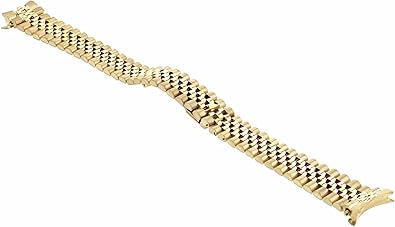 Ewatchparts 13MM 18K YELLOW GOLD JUBILEE WATCH BAND FOR ROLEX 26MM DATEJUST, PRESIDENT 48 GR
