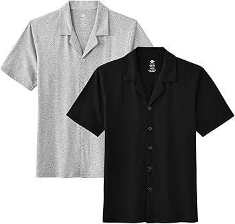 Men's Button Up Pajama Shirt Cotton Men's Sleepwear Tops Cool Men's Pajama Tops Breathable Skin Friendly
