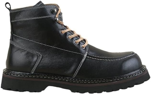 Men's High-top Lace-up Boots Leather Inner Comfortable Breathable Rubber Sole Non-slip Wear-resistant Suitable for Daily Driving Travel Oxford Shoes