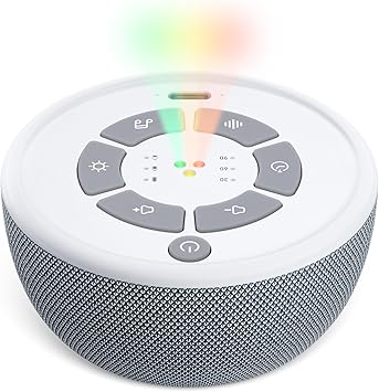 Dreamegg Portable White Noise Sound Machine, 4-7-8 Guided Visual Meditation Breathing Light, 9 Soothing Sounds, Rechargeable Sound Machine for Sleep, Anxiety Relief, Travel, Gifts, Adults
