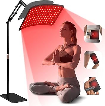 INTEO Red Light Therapy for Body and Face, 2-in-1 Red Light Therapy with Detachable, Infrared Light Therapy Lamp 660nm 850nm for Body at Home with Protective Glasses Elastic Strap, 46.5in Height
