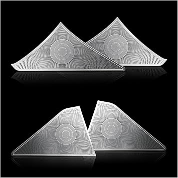 4PCS Stainless Steel Auto Interior Door Speaker Horn Covers Compatible G80 DH 2015-2020 LHD RHD Trim Accessories(Sliver)