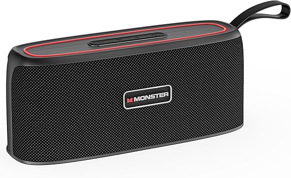 Monster Shock Portable Bluetooth Speaker, True Wireless Speaker, 30W Loud Stereo Sound, IPX6 Waterproof Speaker,17 Hours Playback,Speakers for Home/Outdoors/Travel,Gifts
