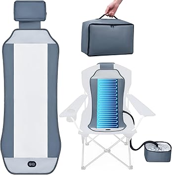 Portable Cooling Pad for Camping Chairs, Cools 50°F in 20 Sec,3 Cooling Modes, Universal Fit for Most Outdoor Chairs, Includes Storage Bag– Ideal for Beach, Sports Events, Excludes Battery