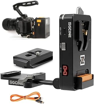 ZGCINE V Mount Plate VM-VP4 with Arca-Swiss Quick Release, Foldable VMount for ZGCINE NEEWER SMALLRIG V-Mount Battery, for Canon Sony Nikon Panasonic LUMIX Mirrorless, DSLR Camera,Tripod